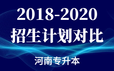 2018-2020年河南专升本材料成型及控制工程专业招生计划对比