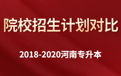 2018-2020年河南省专升本新乡学院招生计划对比